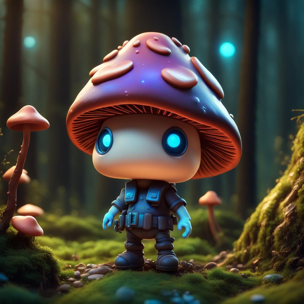 Mini Mushroom Bobblehead  by @CxK