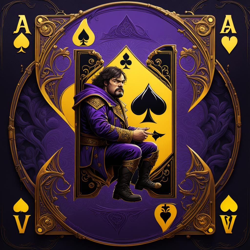 Jack Black with a black 7 of spades