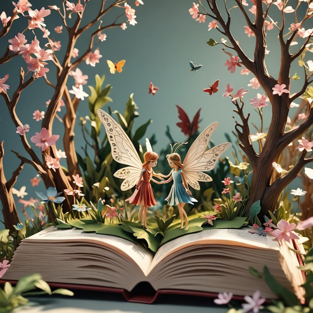 3D pop-up book.  by @Suz