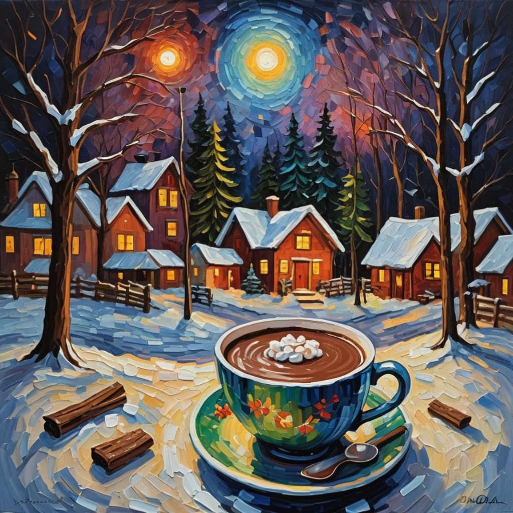 Made hot cocoa
 at night,
Sang by woodfire