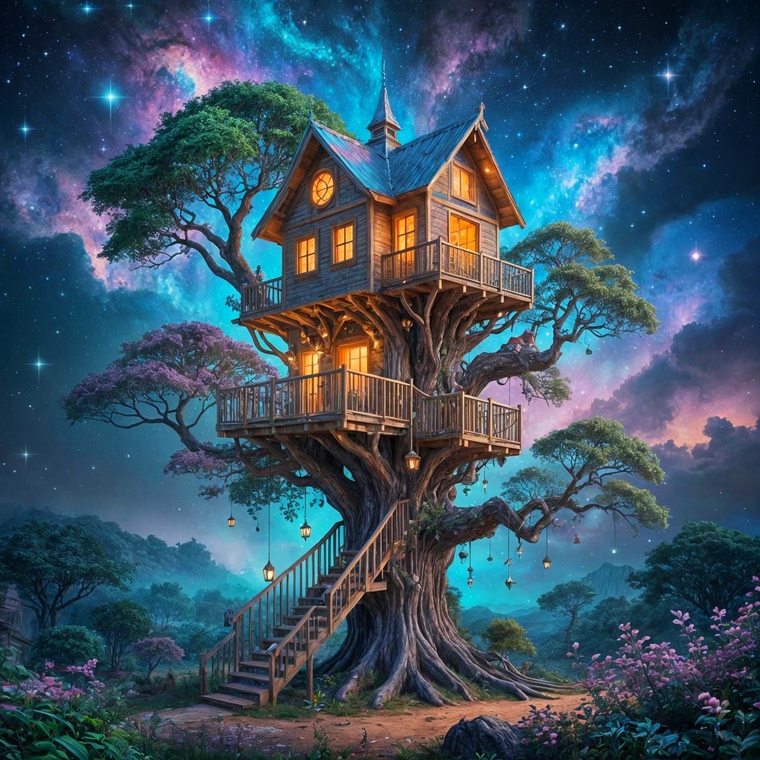 Fantasy Treehouse  by @Merumeru Meru