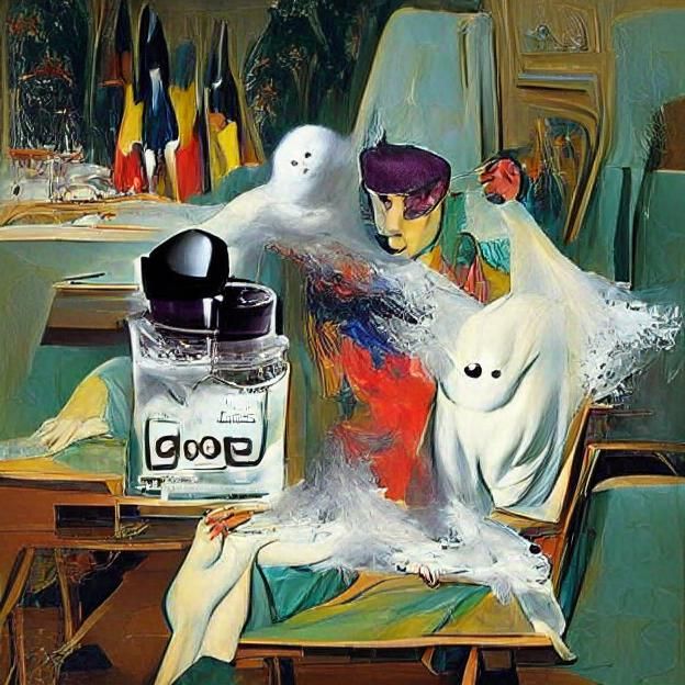 Ghost use cocaine while acrylic-void wants to escape from ghost but