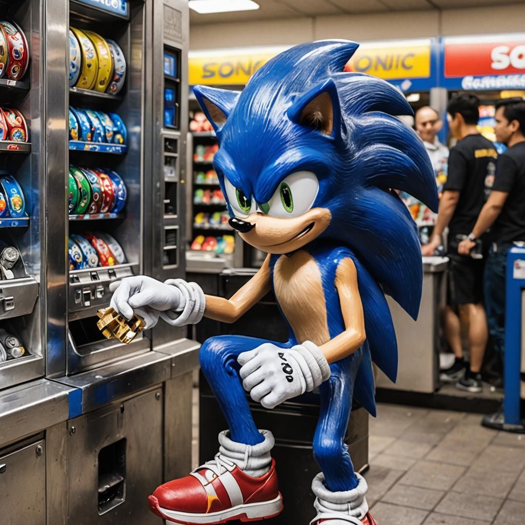 Sonic the hedgehog cheating at his own game