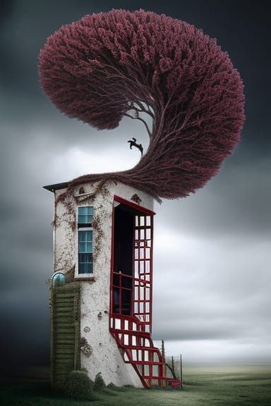Surreal Dreamscape Inspired by Stop-Motion Cinema