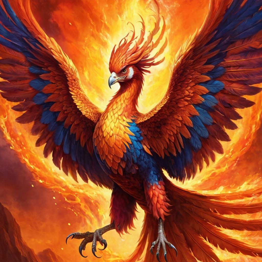 Fiery phoenix rising