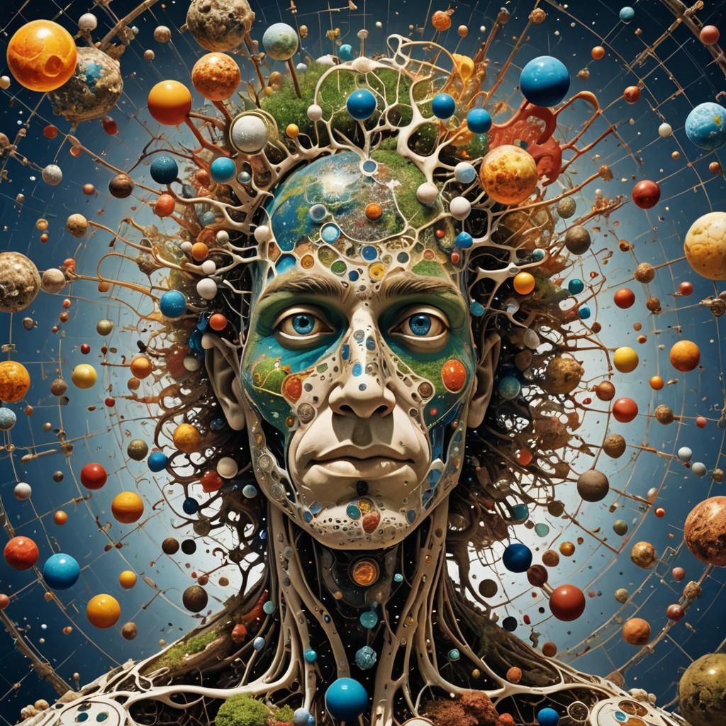 Microcosm man, macrocosm world.