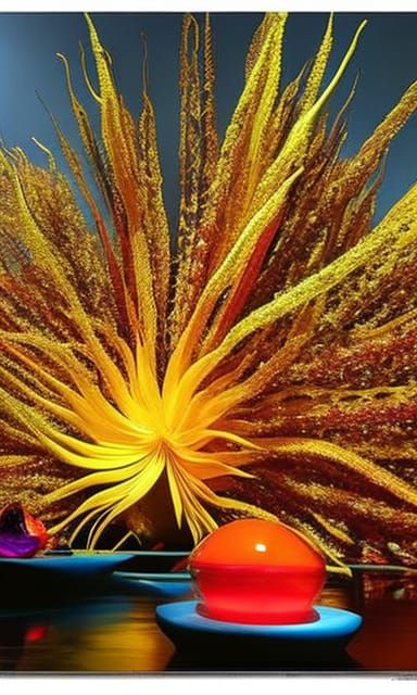 Beautiful Woman Chihuly Insanely HyperRealistic Insanely Hyp...