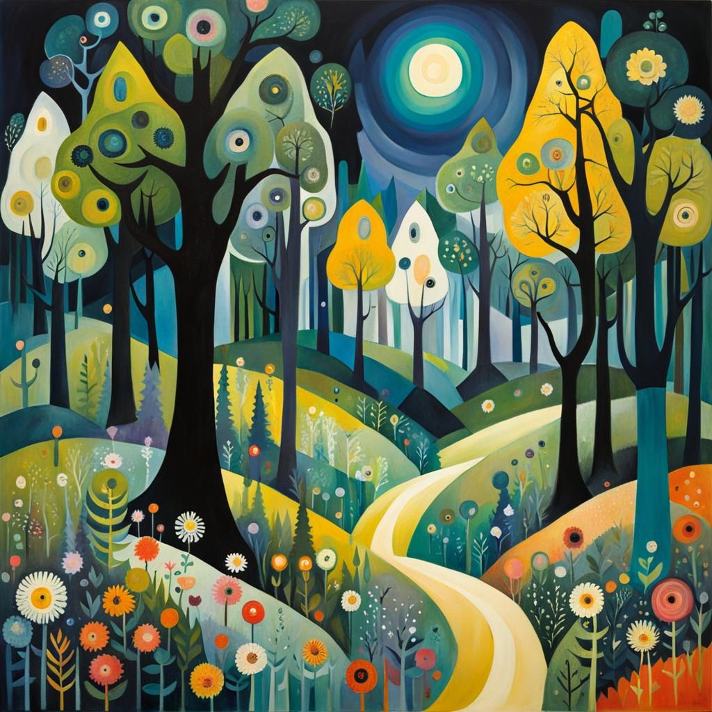 Eldritch Forest, painting, Rosina Wachtmeister - AI Generated Artwork ...