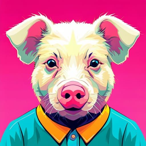 Anthropomorphic Piglet - AI Generated Artwork - NightCafe Creator