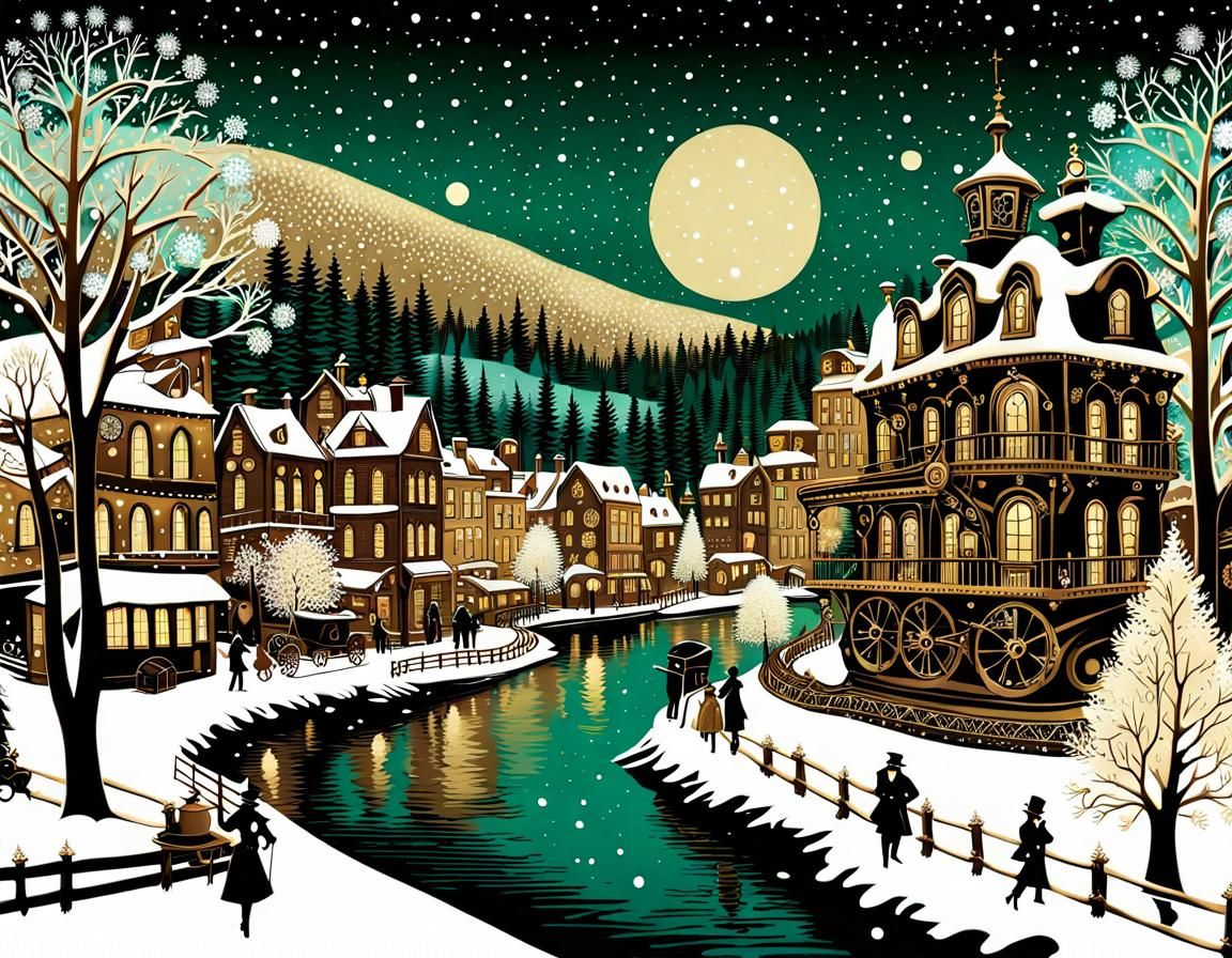Steampunk winter wonderland