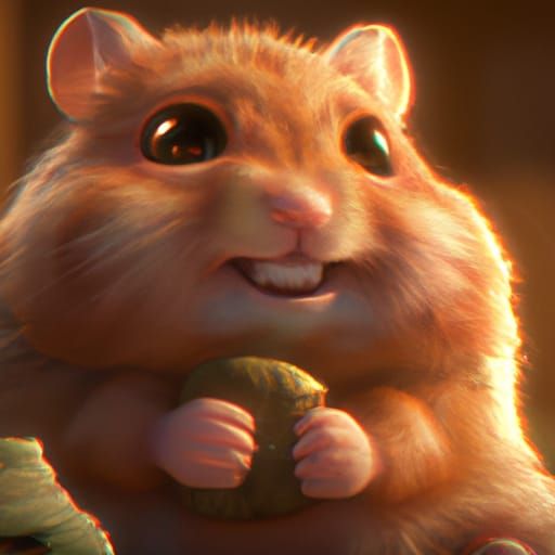 a cute adorable hamster