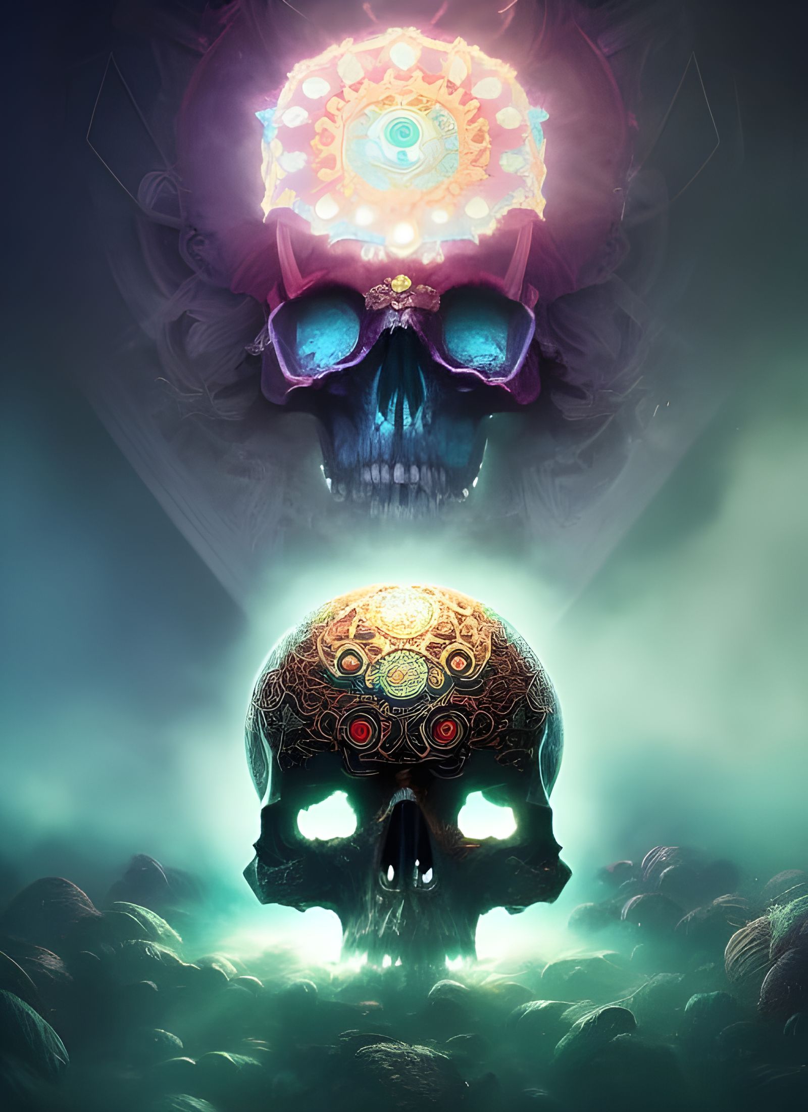 Skulls - AI Generated Artwork - NightCafe Creator