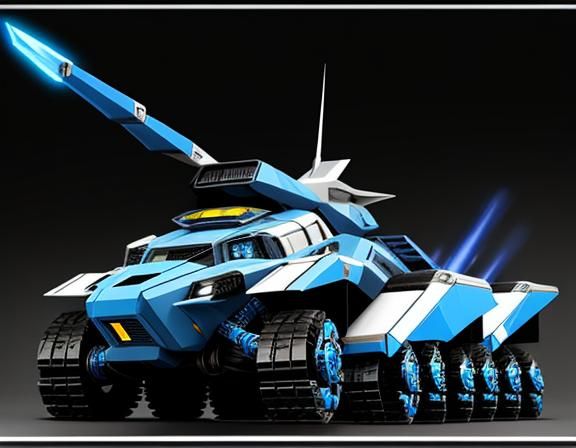 blue mecha   style sentai land vehicle that would work for t...