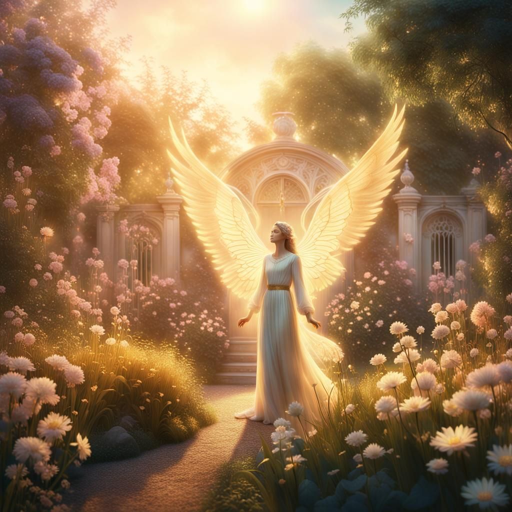 Angel in garden  by @Mari