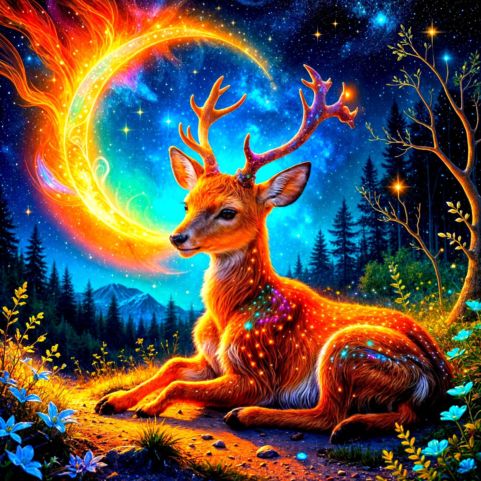 astral doe  by @lawrencelot