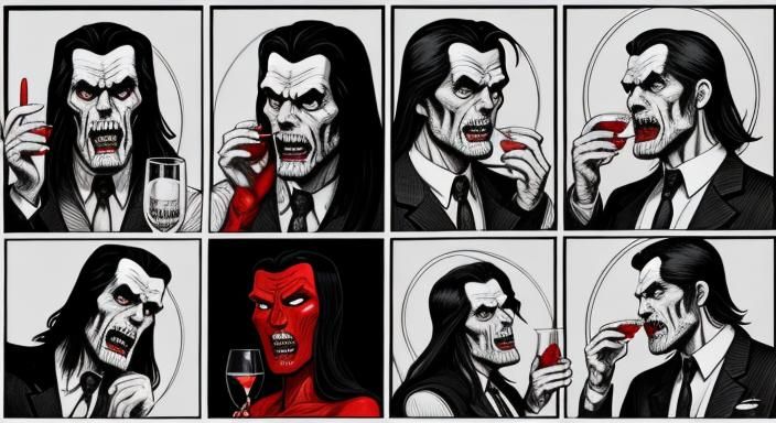 4k detailed 50s comic illustration style Morbius  as Korean ...