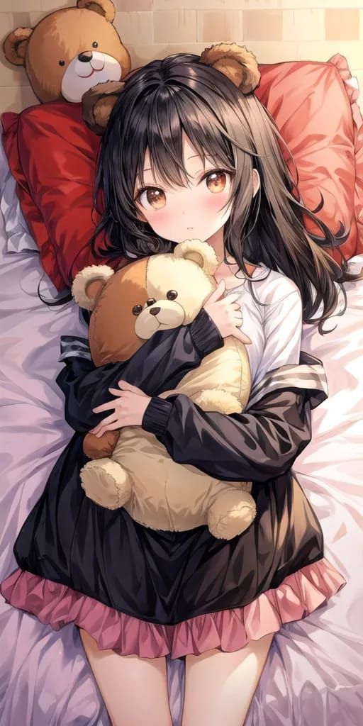 Hugging bear plushie