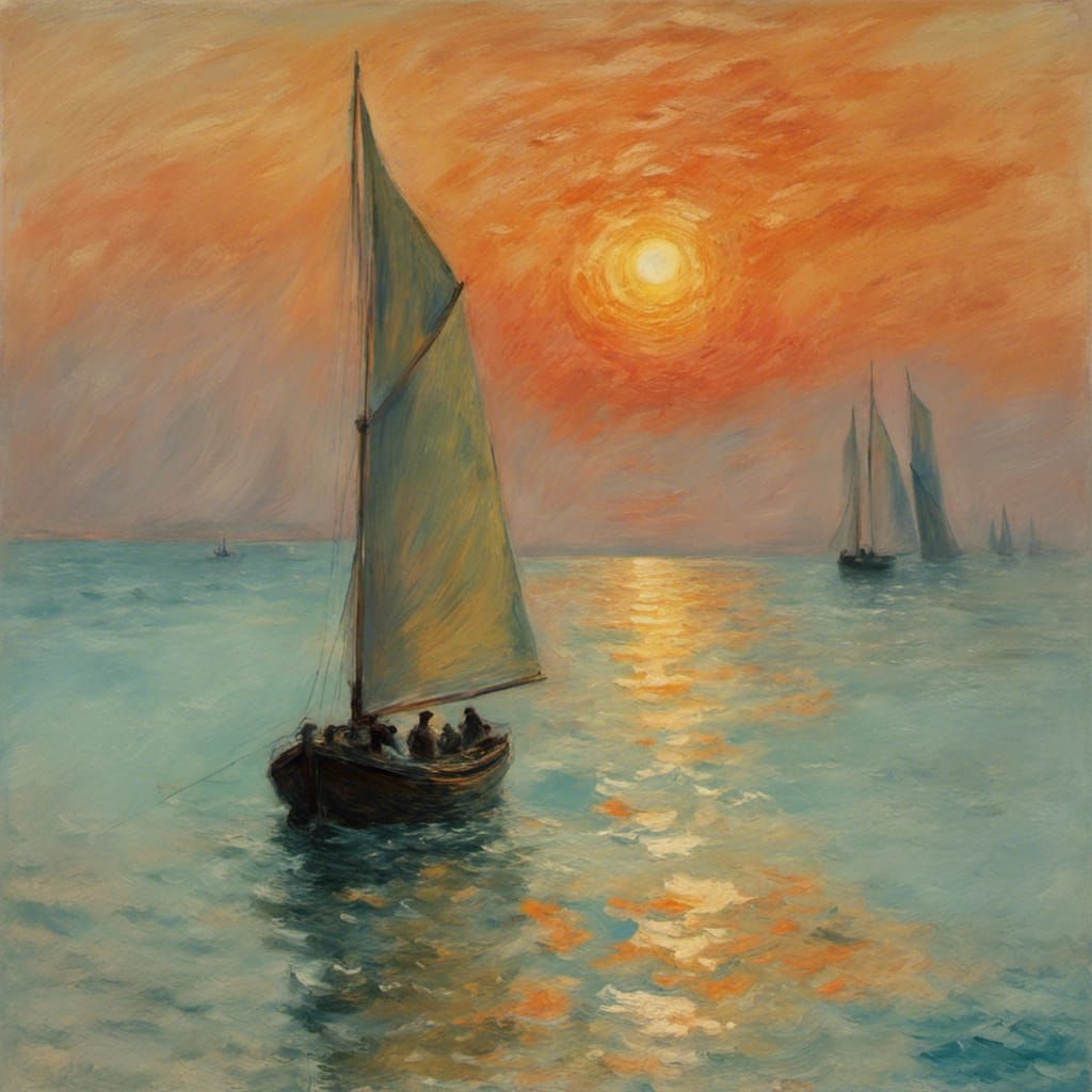 Sunset on the sea  by @Wildflower