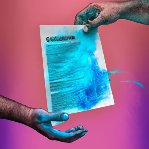 Photograph of hands holding an important contract or documen...