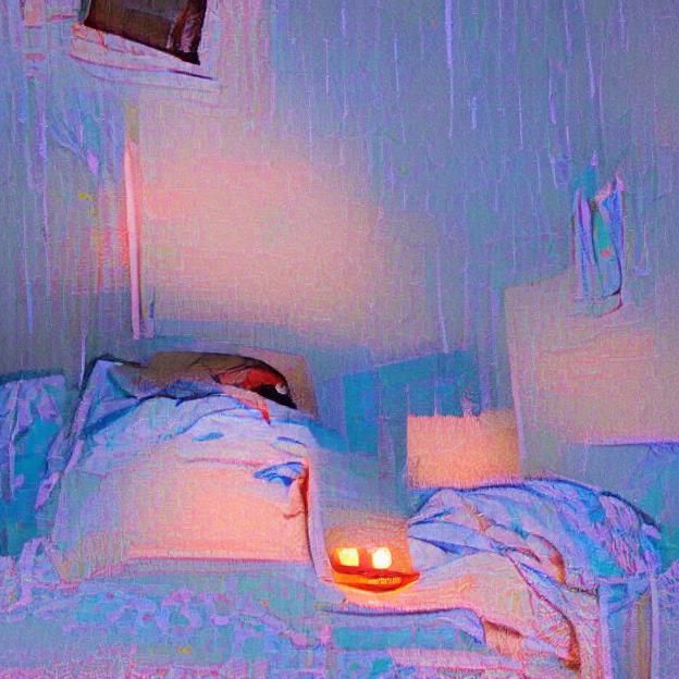 4am laying in bed listening to sad music