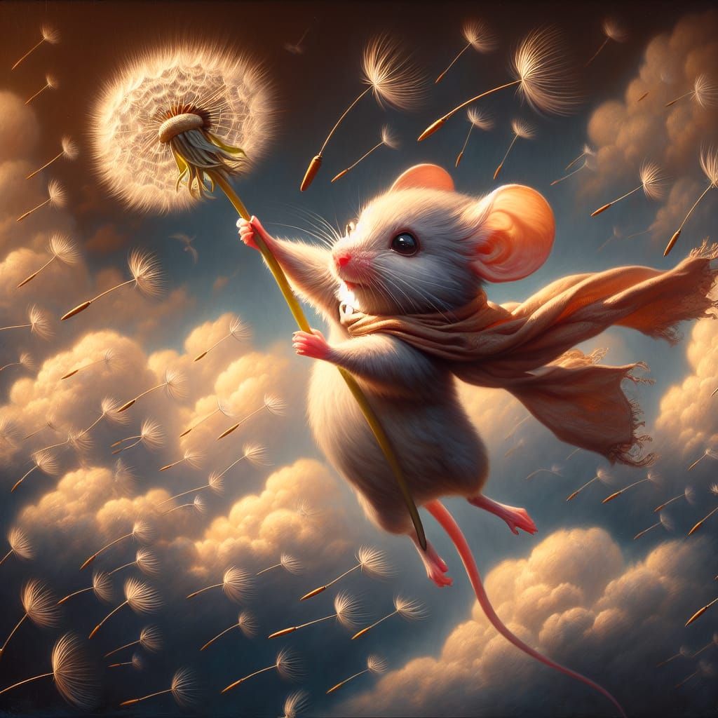 Hitching a ride on a dandelion  by @Stoop