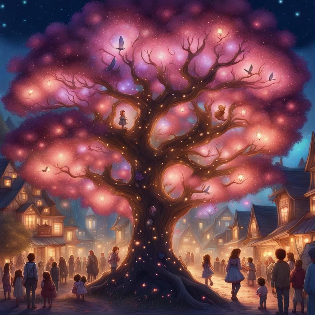 Blooming tree AI Generated Artwork NightCafe Creator