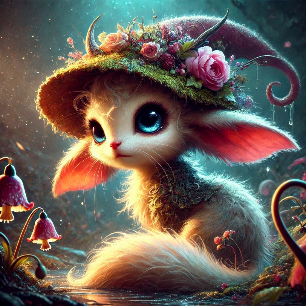 adorable fairy-tale fantasy creature portrait..