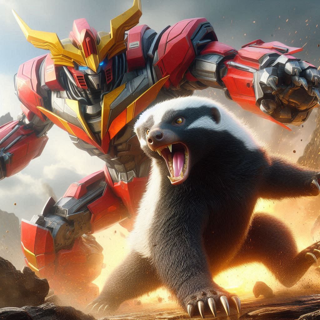 The Power Rangers come bothering Honey Badger...