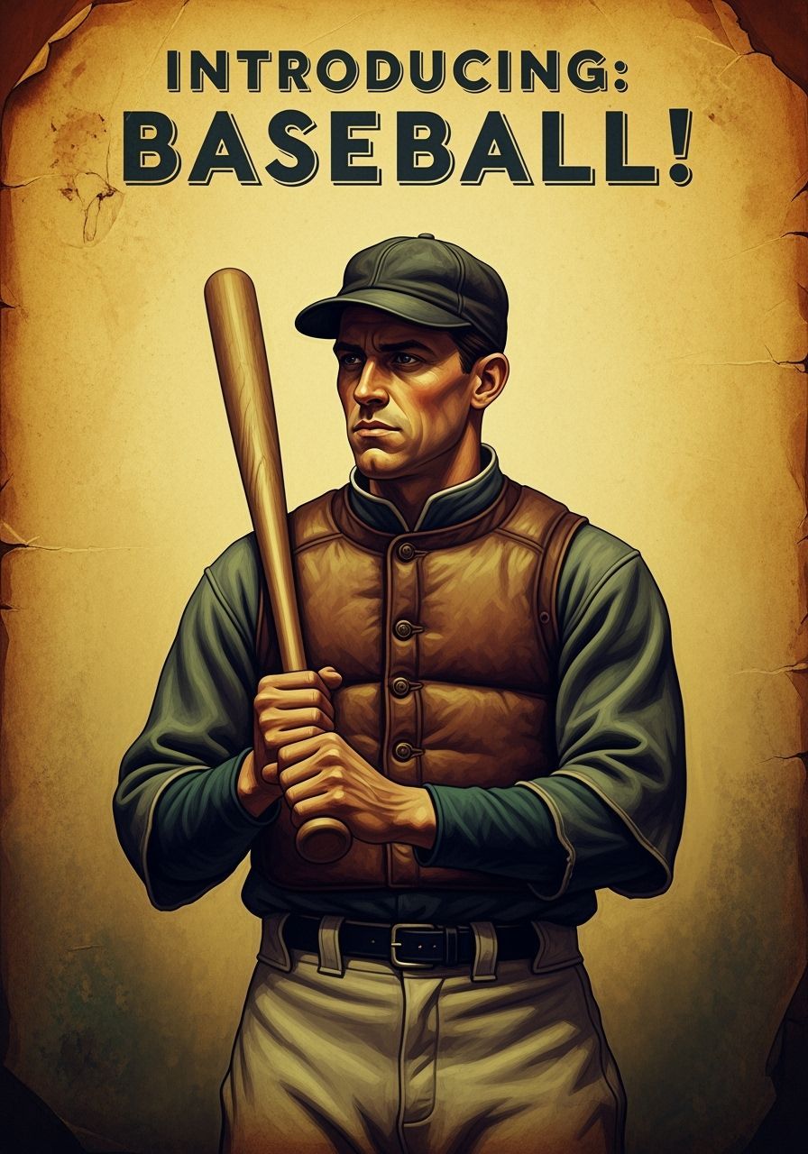 A Vintage Poster Introducing Baseball to the World