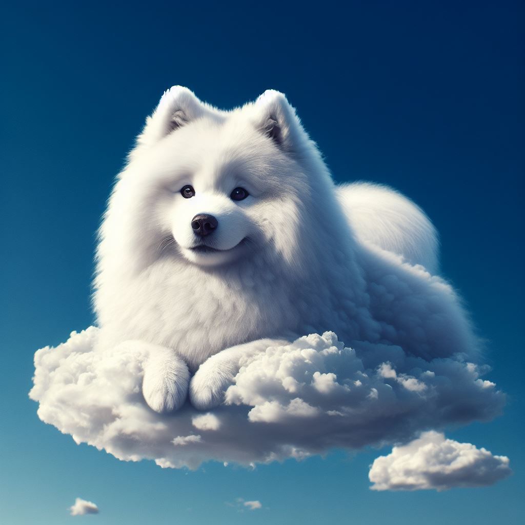 Samoyed cloud animal