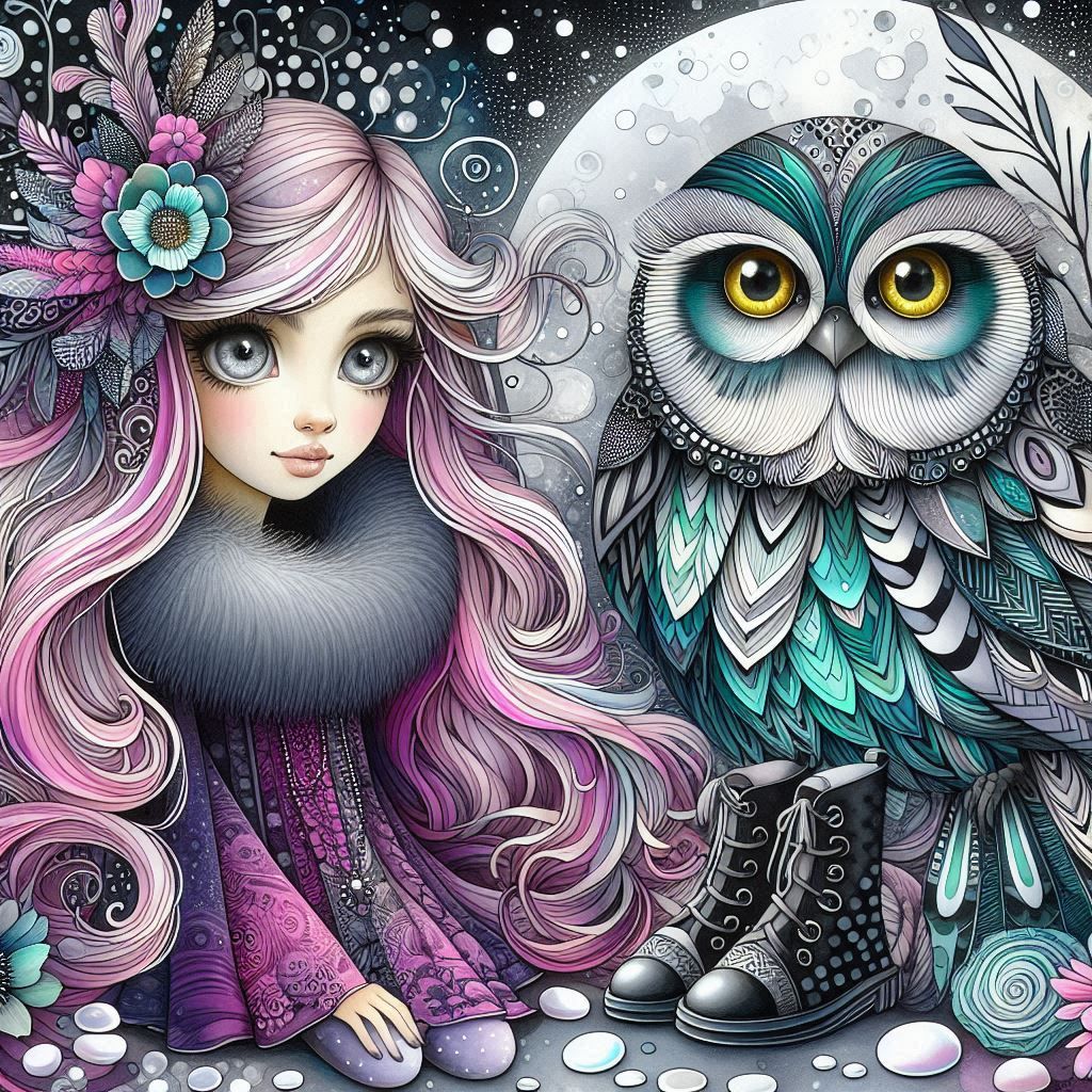 Girl with owl