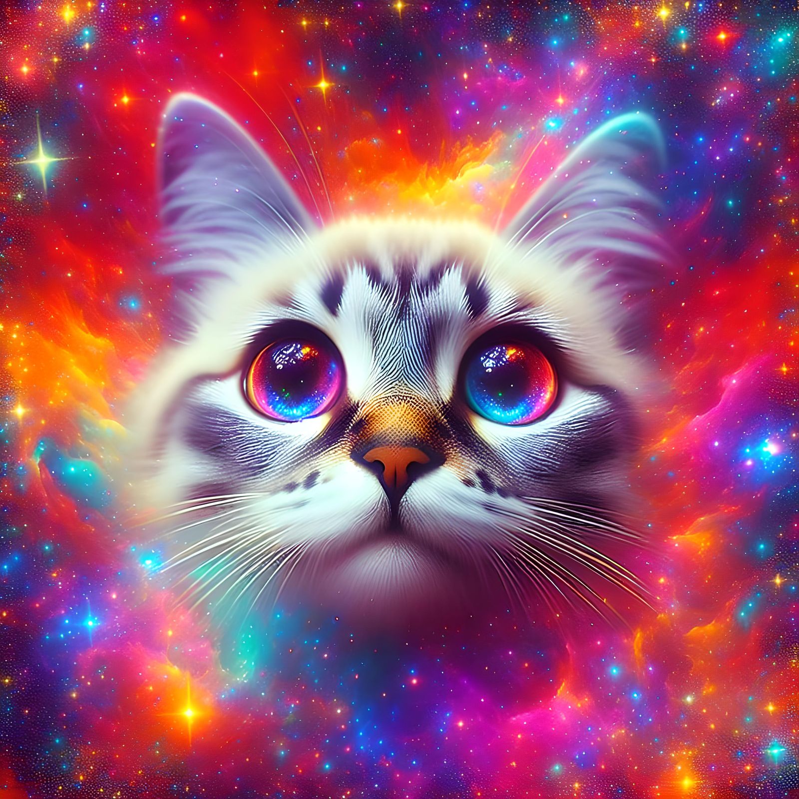 Cat in Cyberspace - AI Generated Artwork - NightCafe Creator