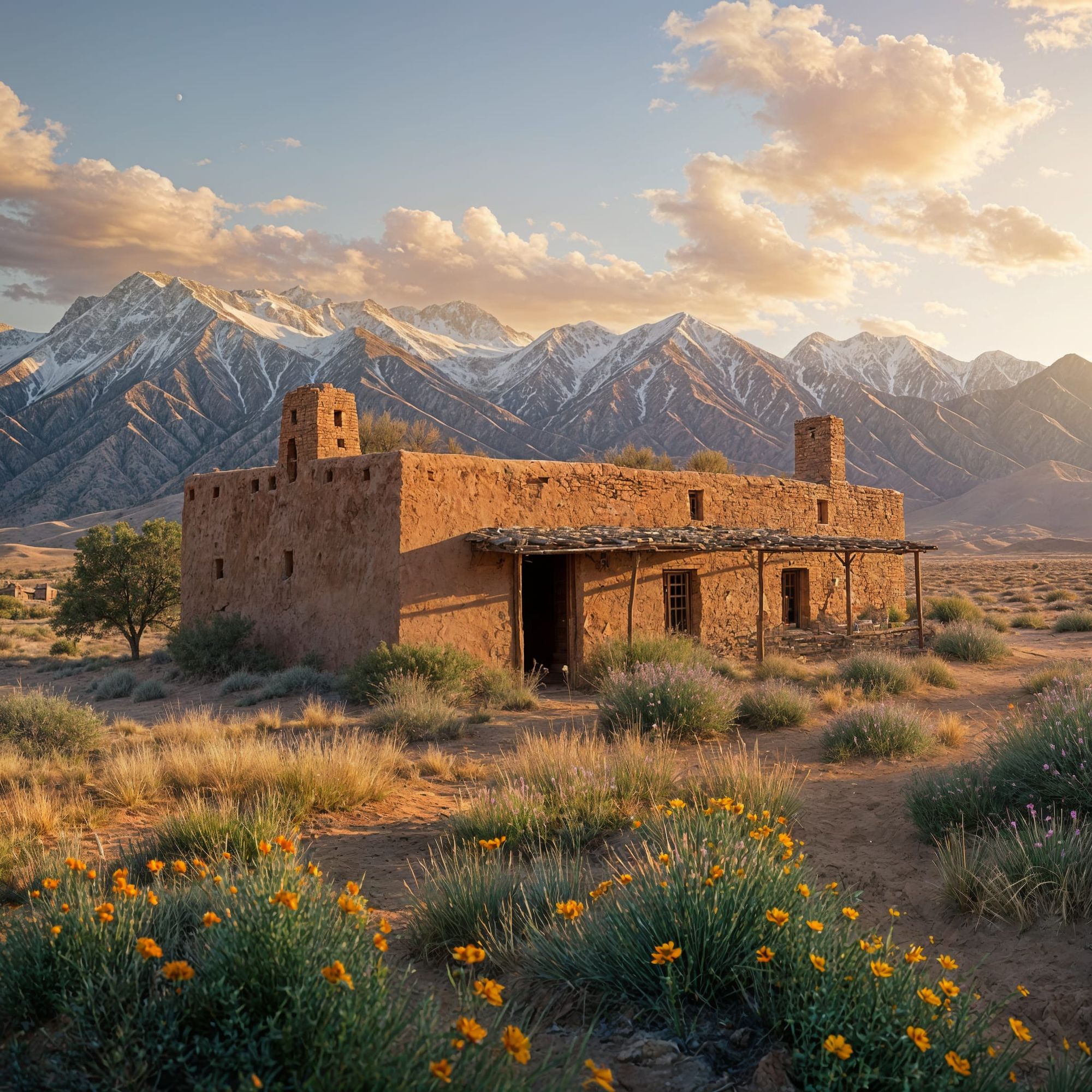 A crumbling adobe dwelling in Colorado. 