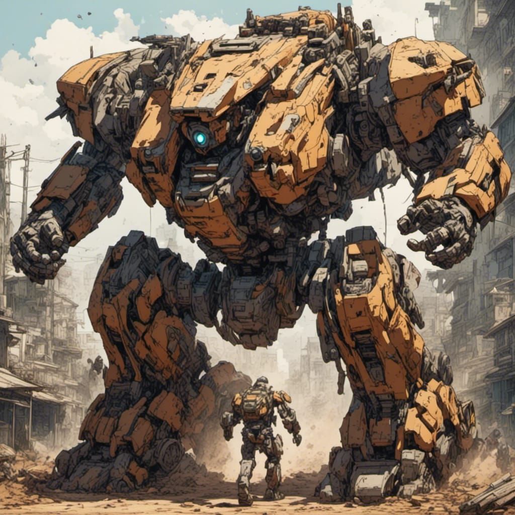 <lora:Anime v21:1.0>  A juggernaut mech