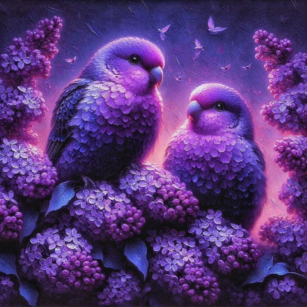Purple birds