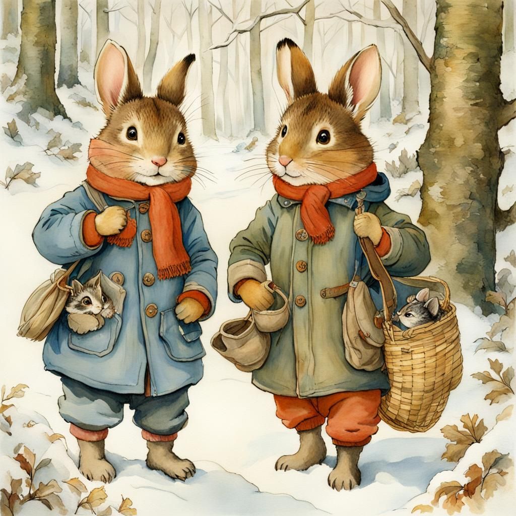 Forest friends  by @Yanciepants