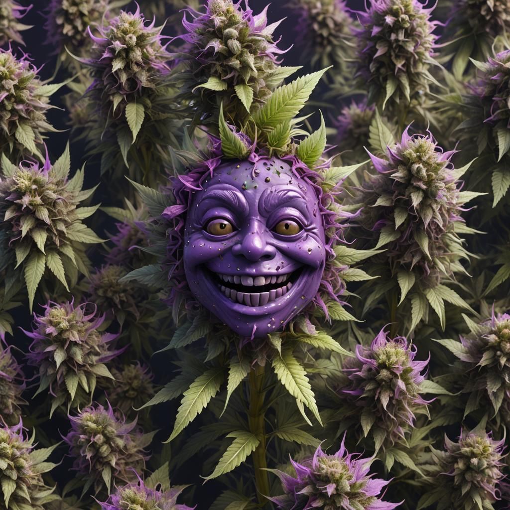Purple Marijuana Smiling