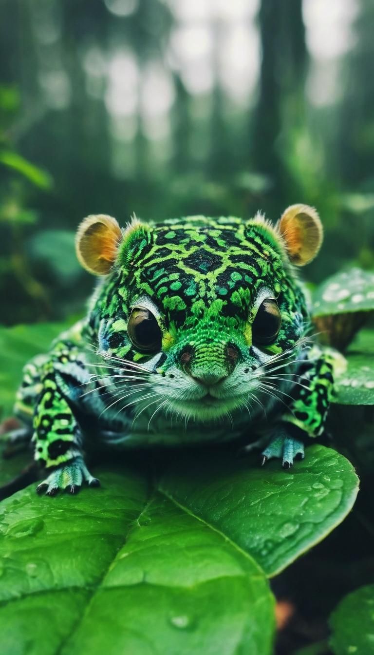 Abstract AI Image: Plant, Caterpillar, UFO