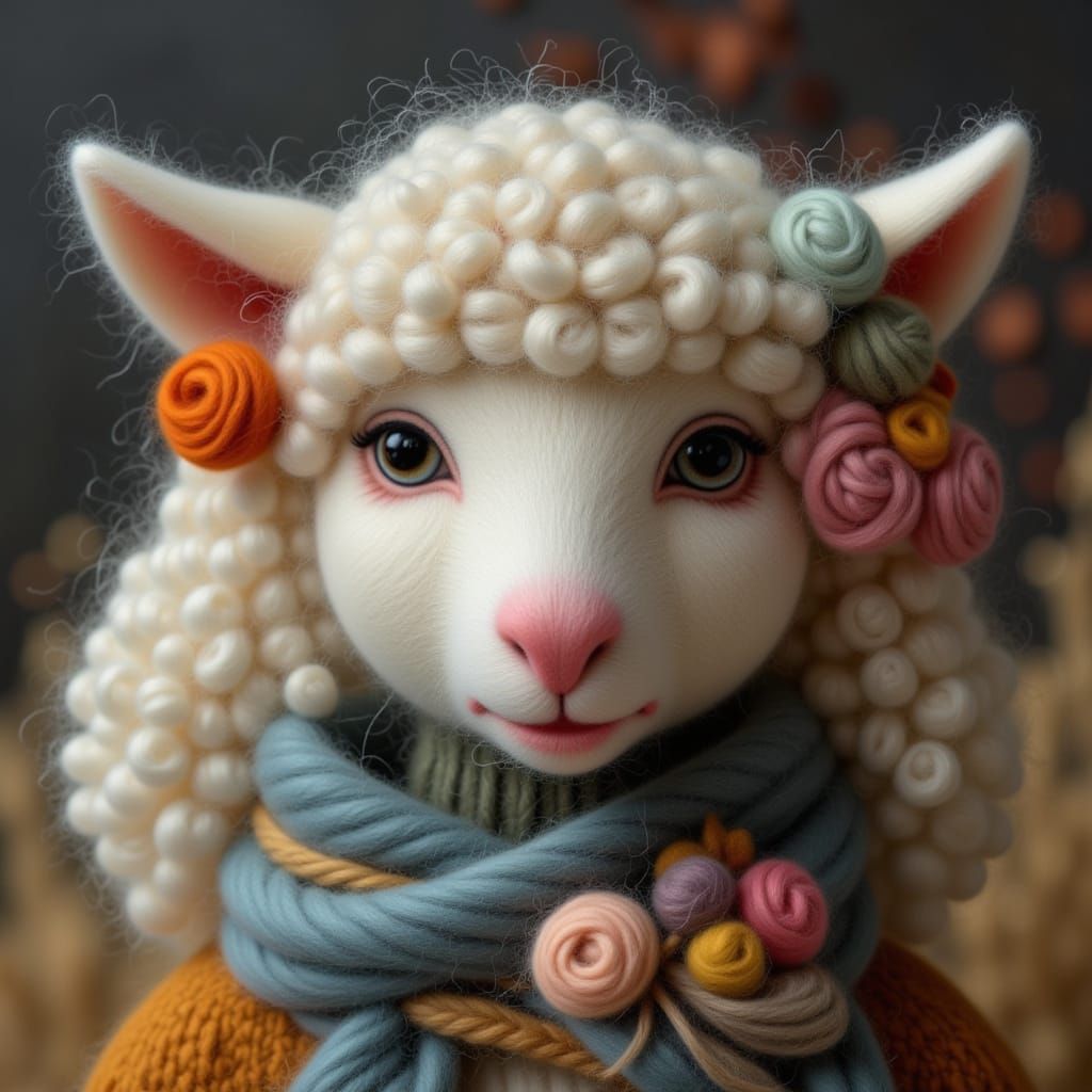 <lora:felt:1.0> <lora:Portraits in Wool:1.0> <lora:Felted Wool Flux:1.0> <lora:WOOLEN WORLD FLUX:1.0> ...  by @Dee