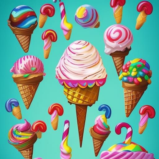 Ice Cream Sundae - AI Generated Artwork - NightCafe Creator