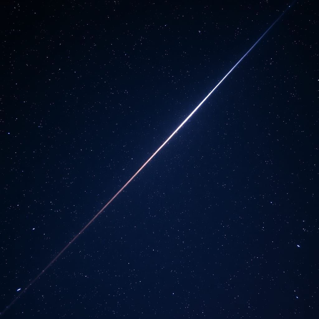 Majestic Shooting Star Trails Across Night Sky