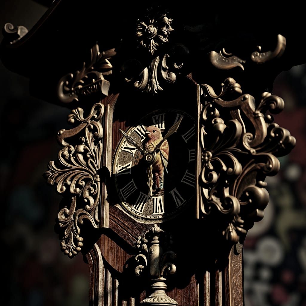 Hyperrealistic Clockwork Masterpiece Suspended in Time