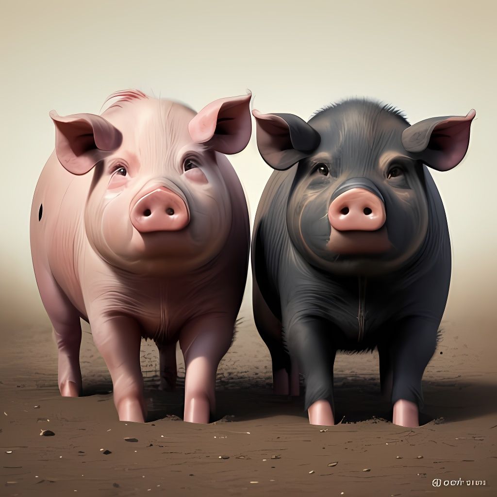 Pig was the truth.
Man was the dream.
Both hurt
in different colours.