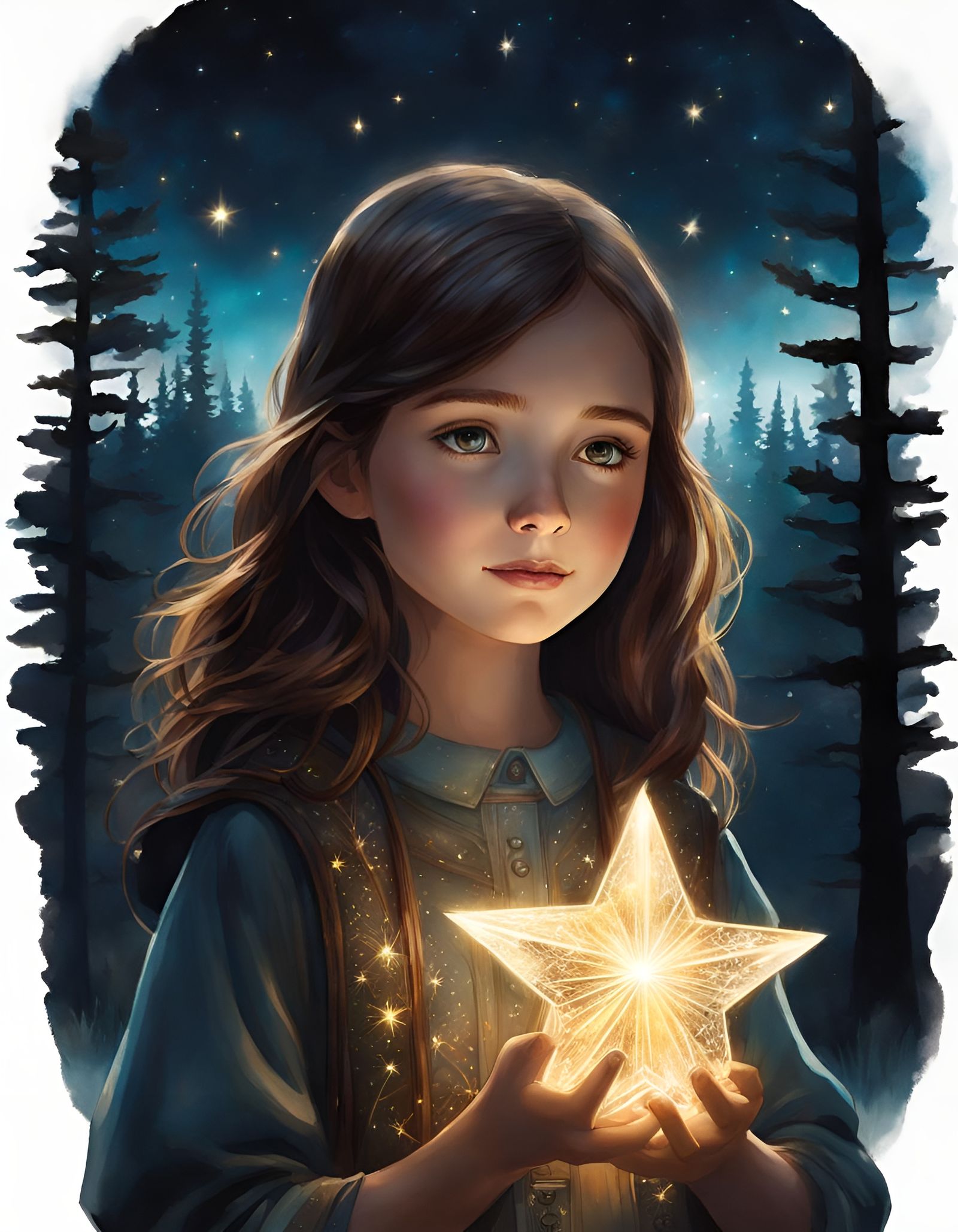 Sterntaler (Star Money) AI Generated Artwork NightCafe Creator