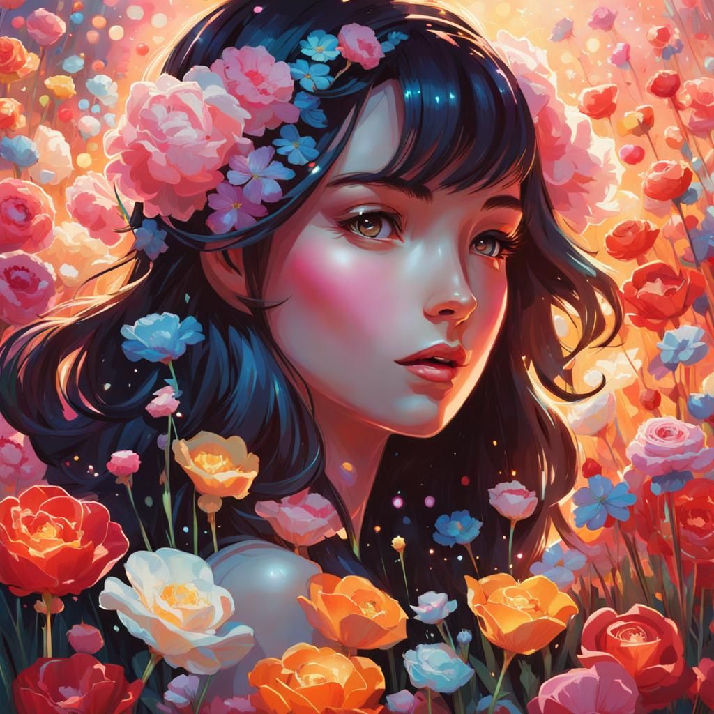 Surrounded by flowers