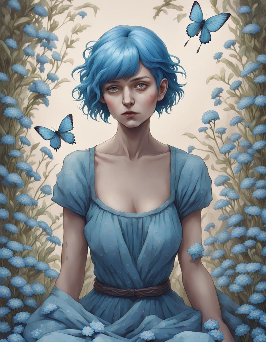 Feeling Blue AI Generated Artwork NightCafe Creator