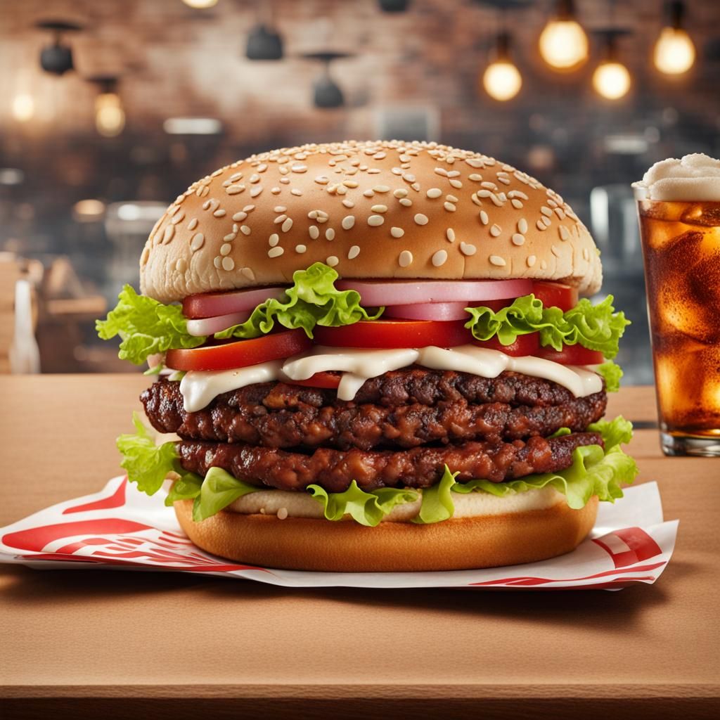 A whopper from burger king - AI Generated Artwork - NightCafe Creator