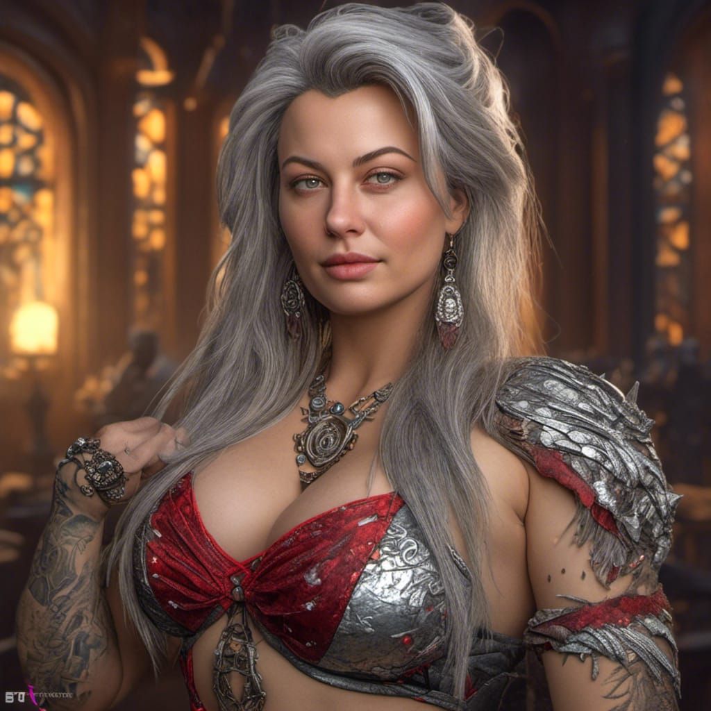 <lora:Hanna:1.0>Viking Princess bare breast, bear bum, head ...