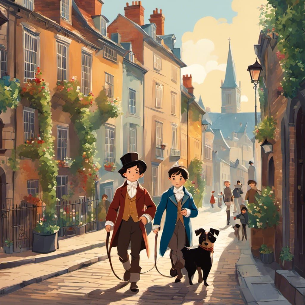 Oh, it’s Mr Darcy and Mr Bingley! AI Generated Artwork NightCafe