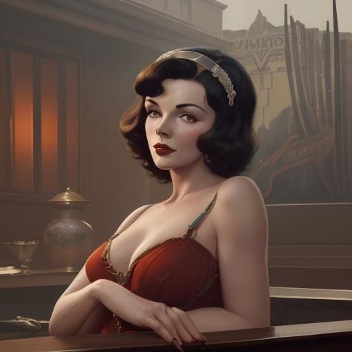 Lady Chatterley's Lover art deco 1920s Jack Vettriano semi r...